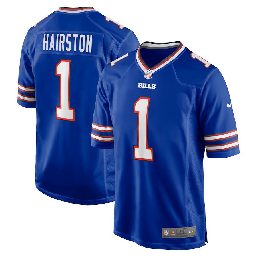 Men Buffalo Bills #1 Maxwell Hairston Nike Royal 2025 NFL Draft First Round Pick Game Jersey